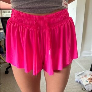 Hot pink shorts Amazon size S